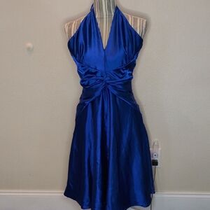 Jessica McClintock Blue Rouched Dress Size 6 - Vintage 90's Whimsigoth